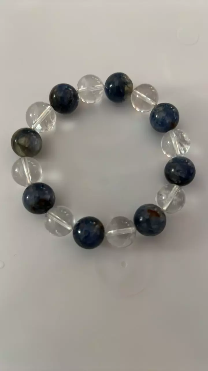 Blue Kyanite with clear Quartz thumbnail