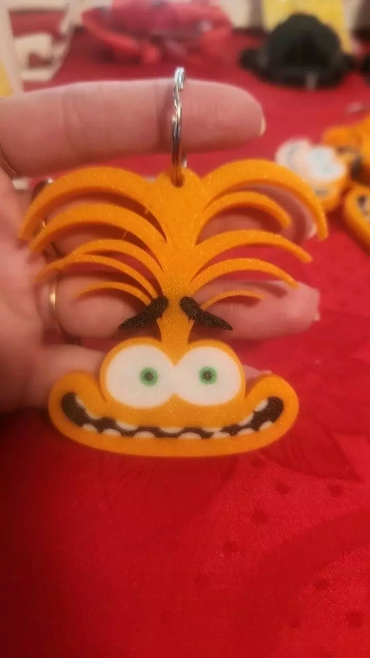 Anxiety 3D Printed Keychain thumbnail