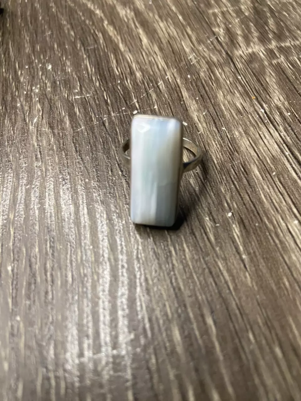 Opal Silver Plated Ring Size 7 thumbnail