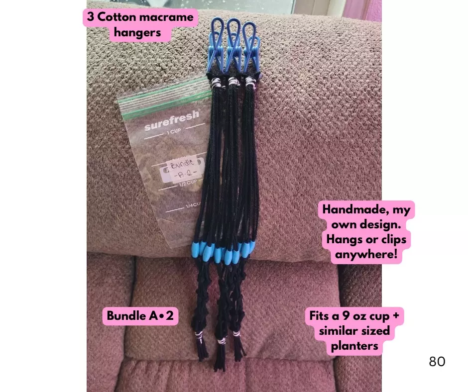 3 pack mini macrame hangers thumbnail