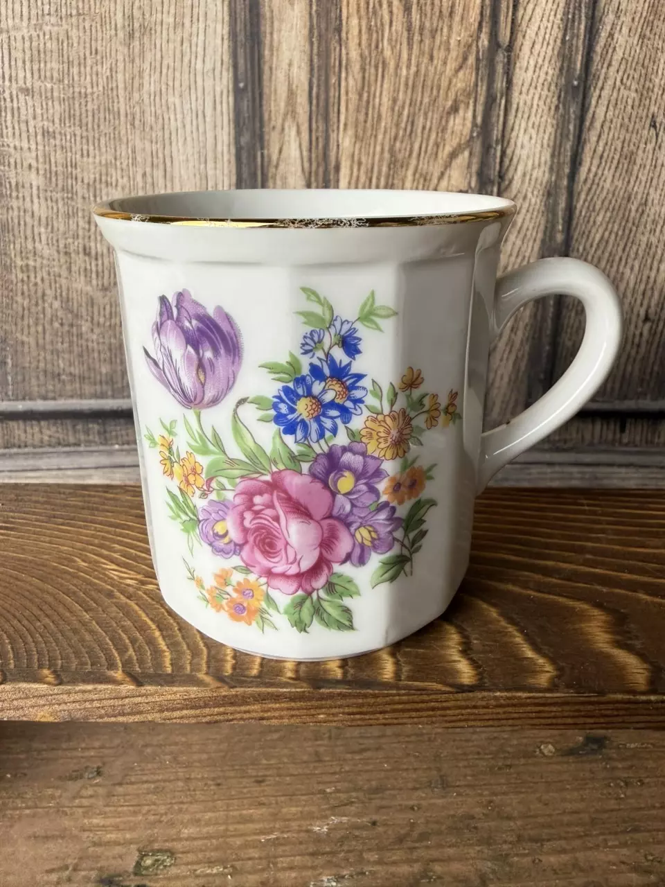 Vintage Belfor Bohemian China Mug – Czechoslovakia 💐 thumbnail
