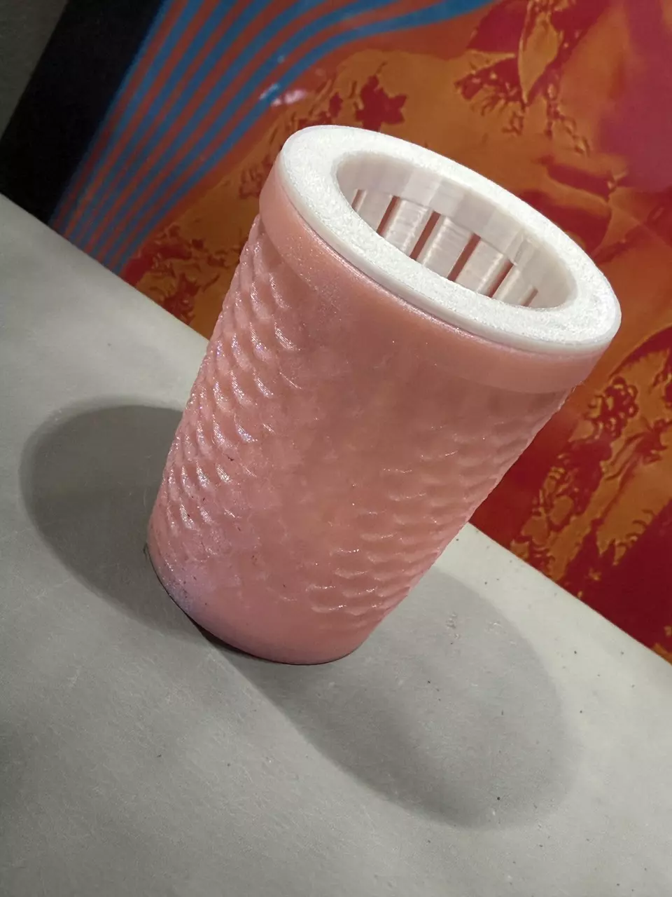 Bubblegum Sparkly Pink Mermaid Scale Small Self Watering Cup Set (Quantity 4) thumbnail