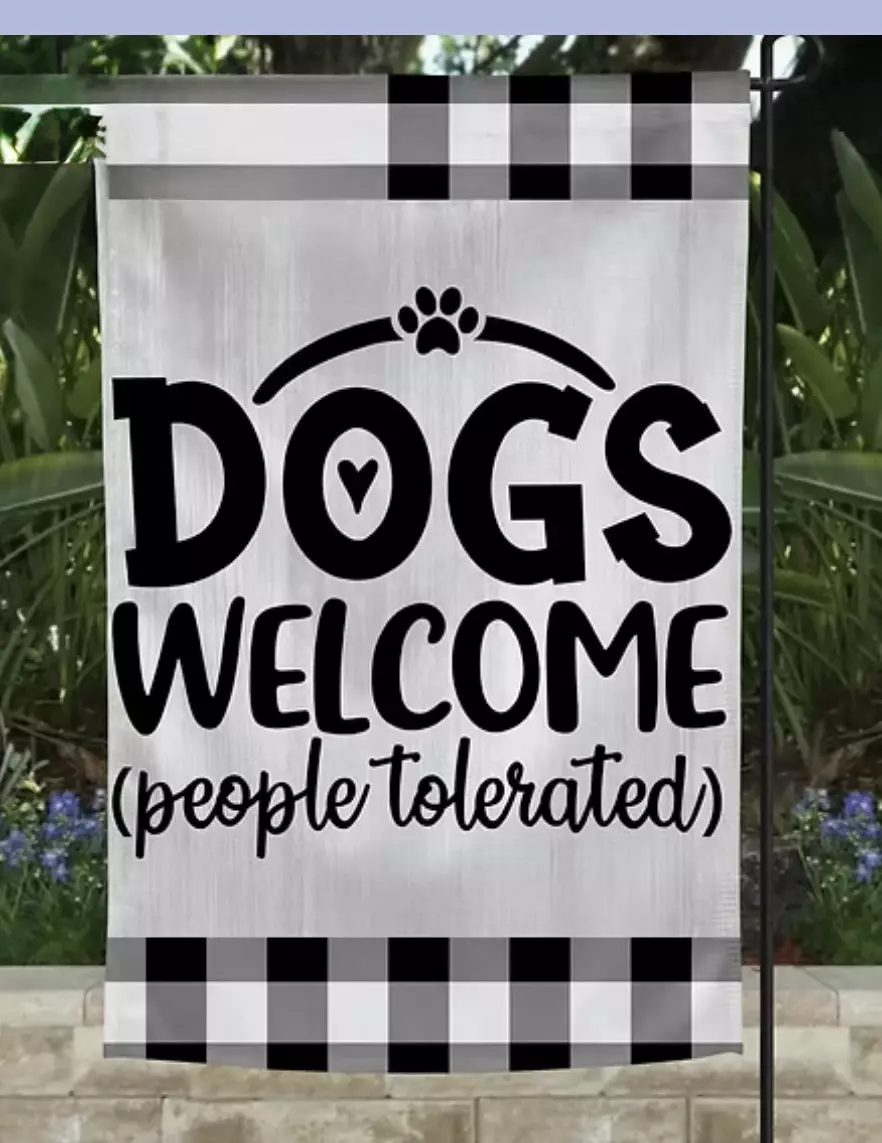 Dogs Welcome Flag thumbnail