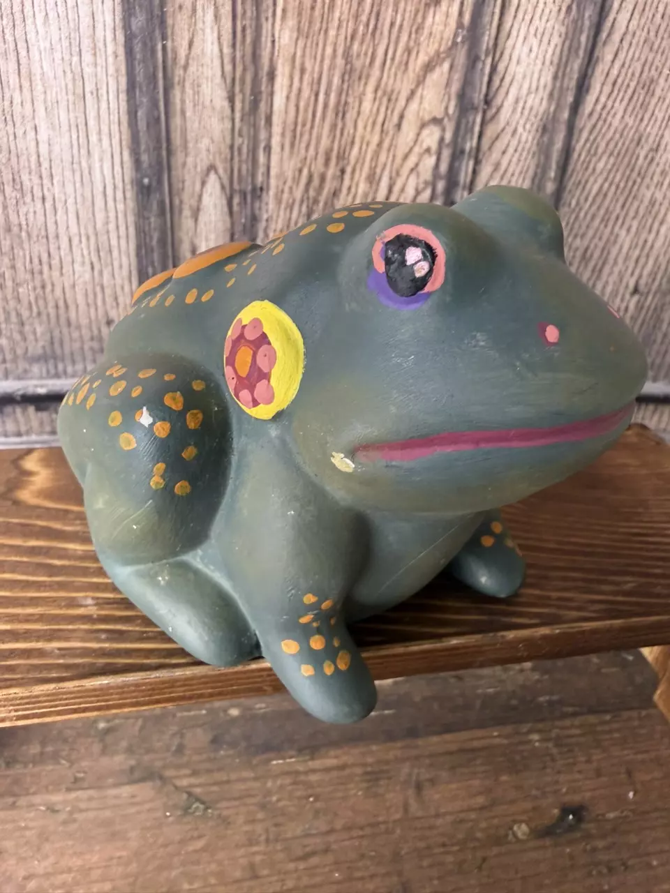 Ceramic handpainted frog thumbnail