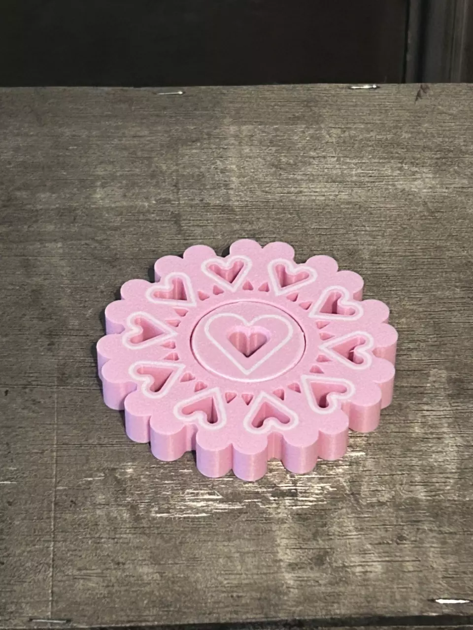 3d Print Pink and White Fidget Spinner thumbnail