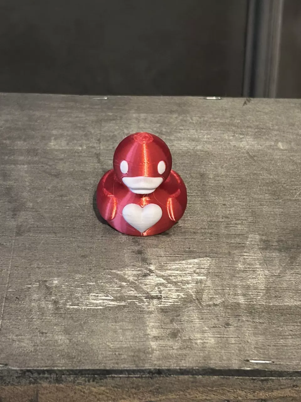 3d Print Red Duck and White Heart thumbnail