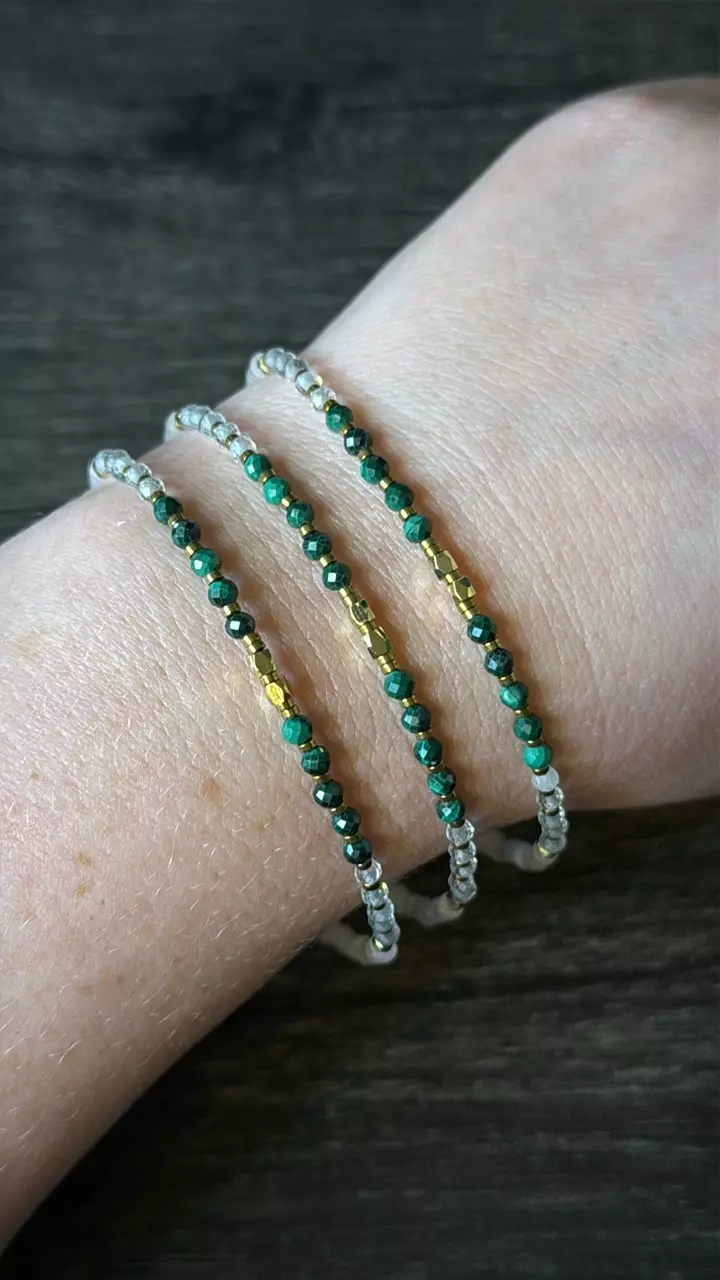 $15 | Healing & Harmony - Malachite, Clear Quartz, Rose Quartz thumbnail