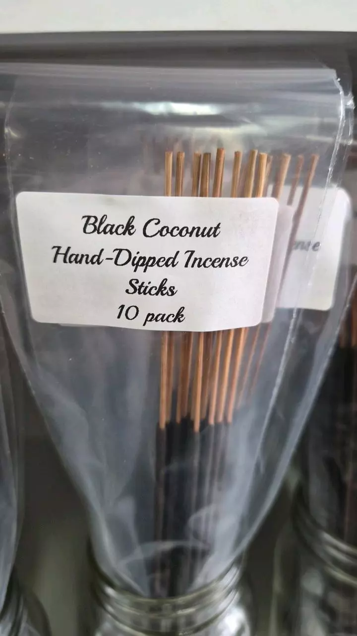 Black Coconut Hand-Dipped Incense Sticks 10ct thumbnail