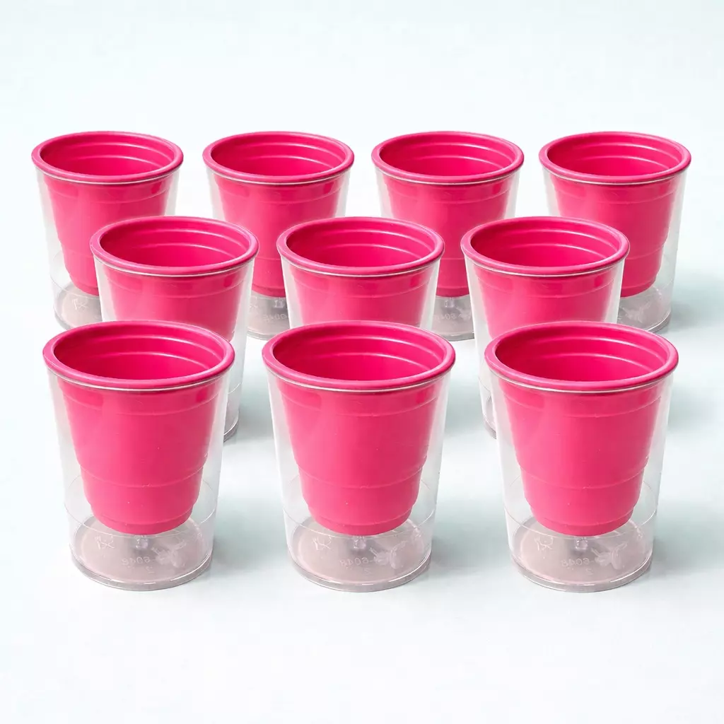 10 Self watering pup cups ALL PINK thumbnail
