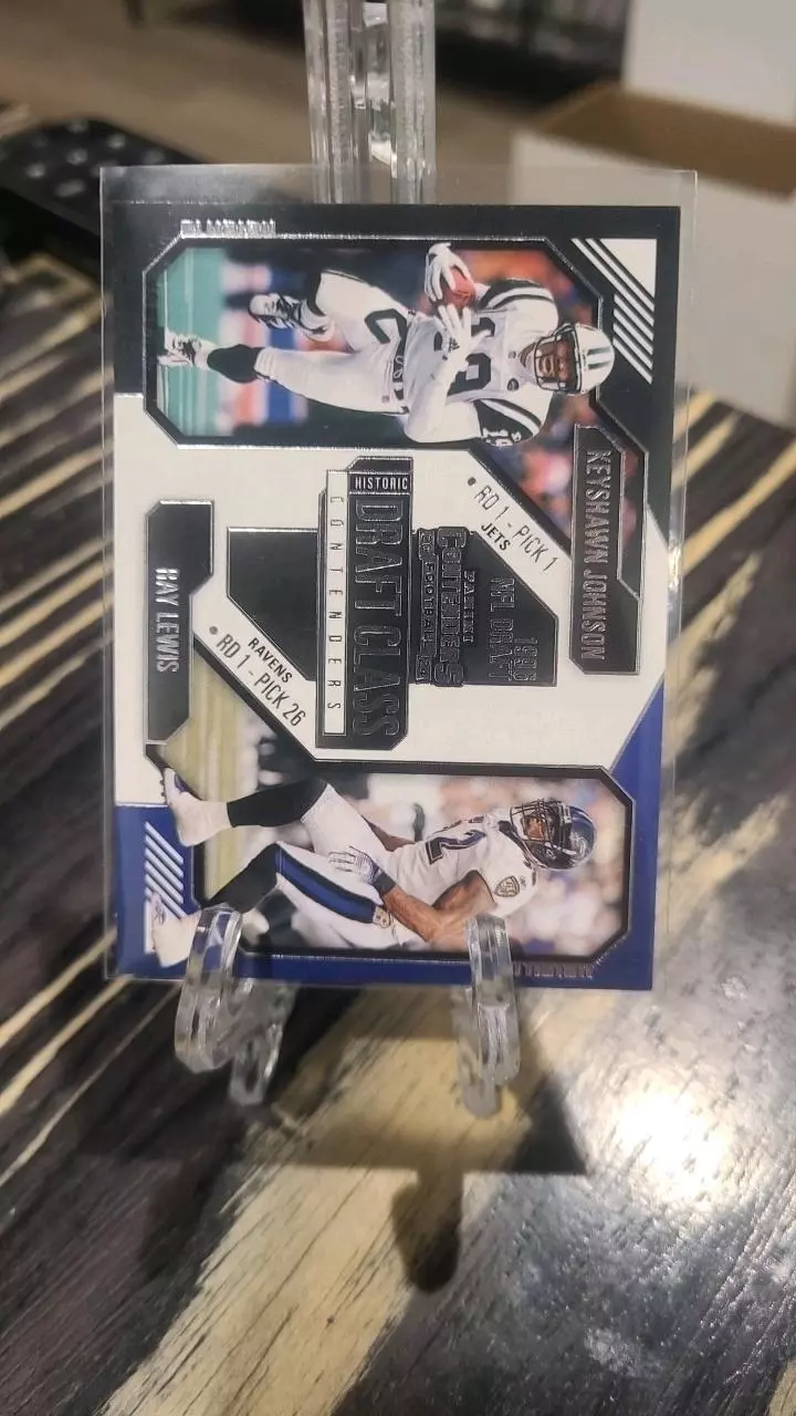 Draft class football card jets johnson / ravens lewis thumbnail