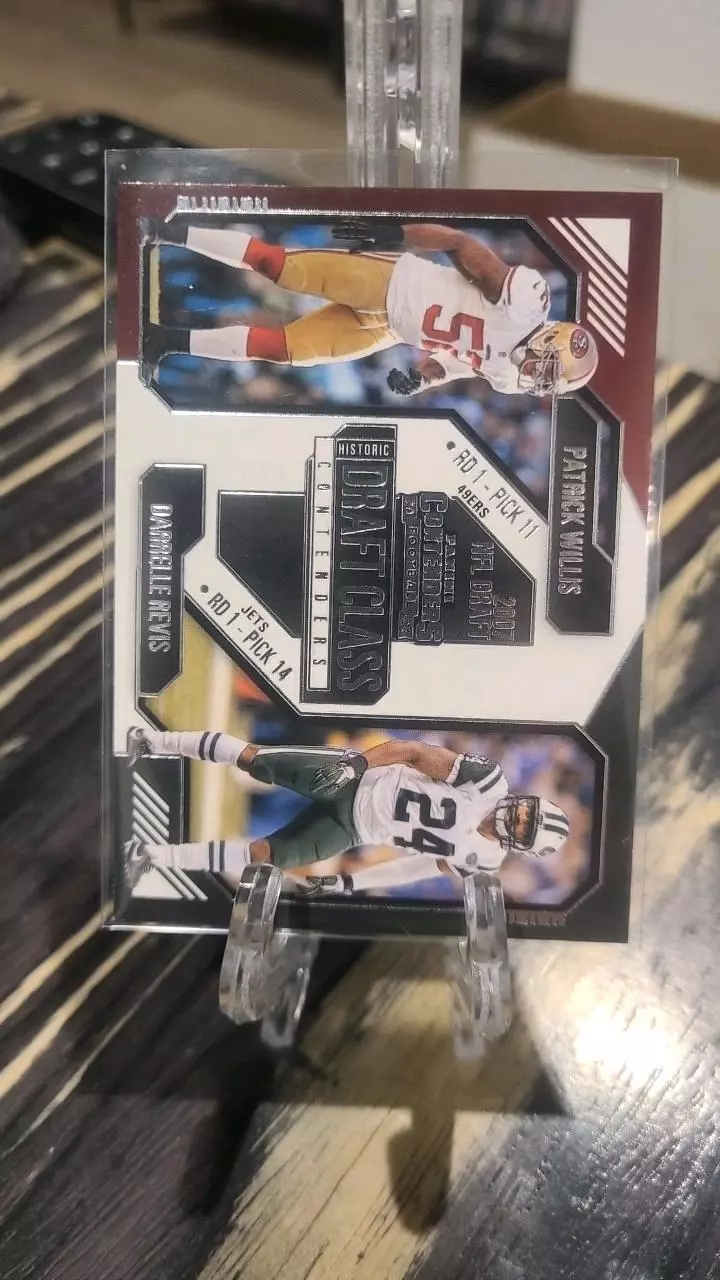 Draft class football card 49ers willis / jets revis thumbnail