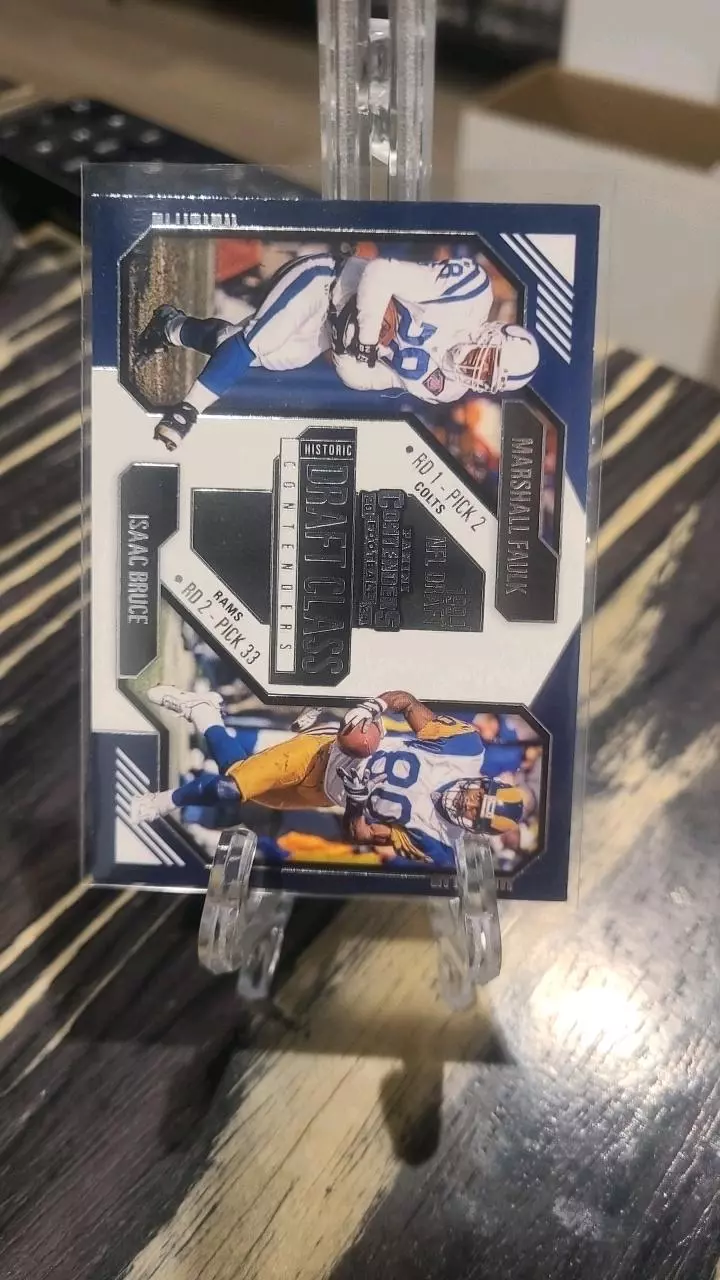Draft class football card colts faulk / rams bruce thumbnail