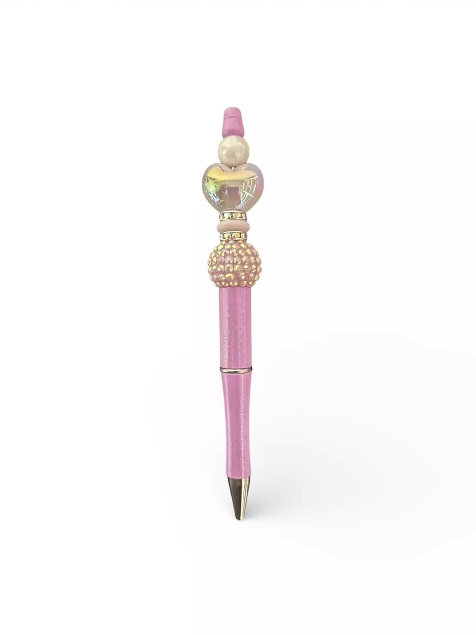 Lilac Iridescent Heart Beaded Pen thumbnail