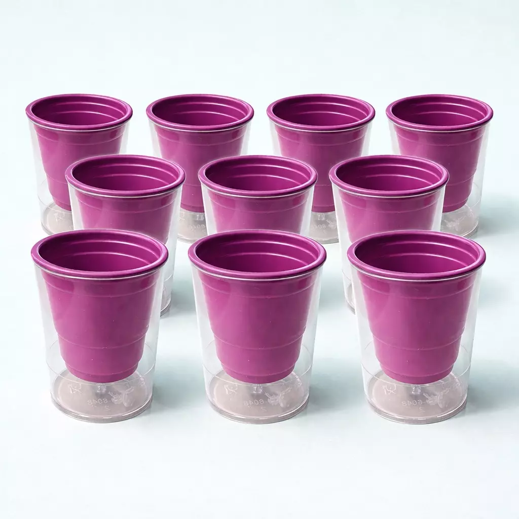10 Self watering pup cups PURPLE thumbnail