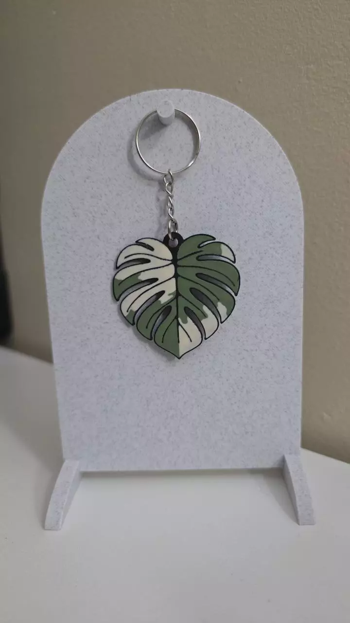 Monstera albo keychain thumbnail