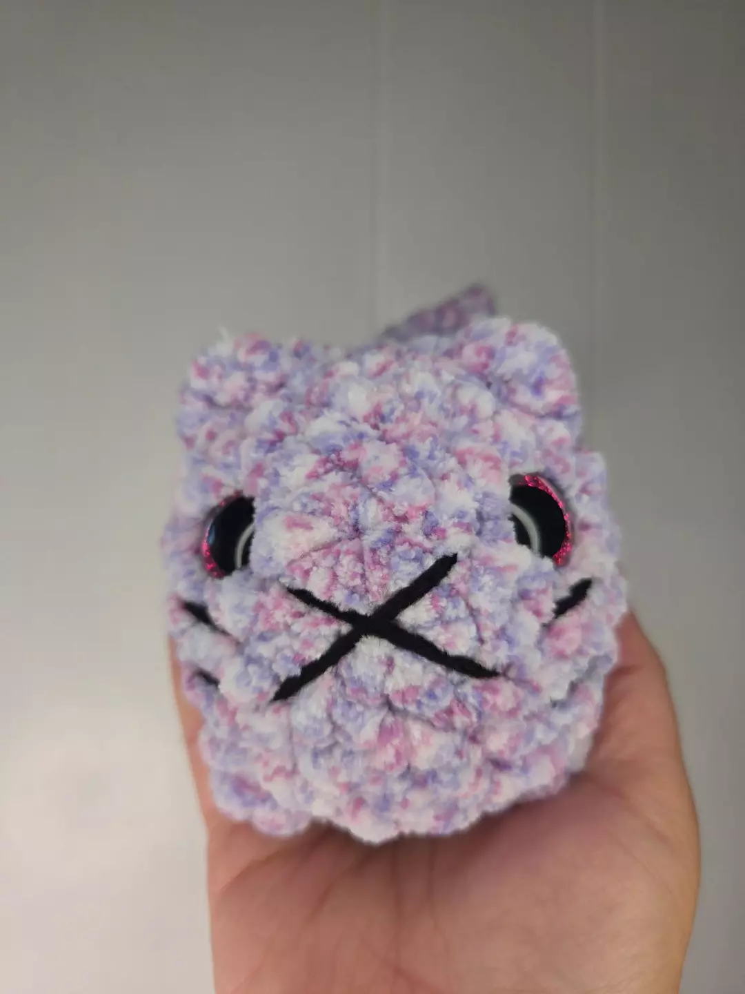 Pink purple speckled Loaf cat thumbnail