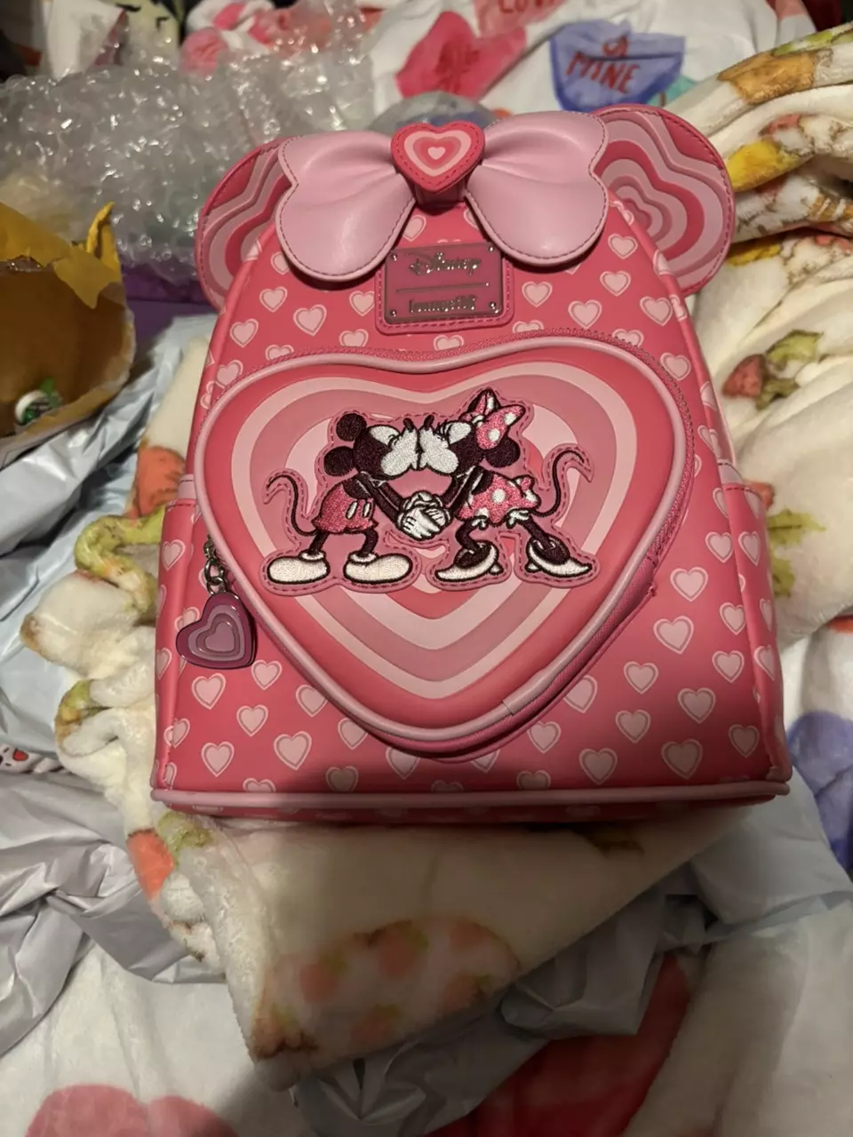 Loungefly Disney Mickey & Minnie Mouse Heart Ears Mini Backpack thumbnail