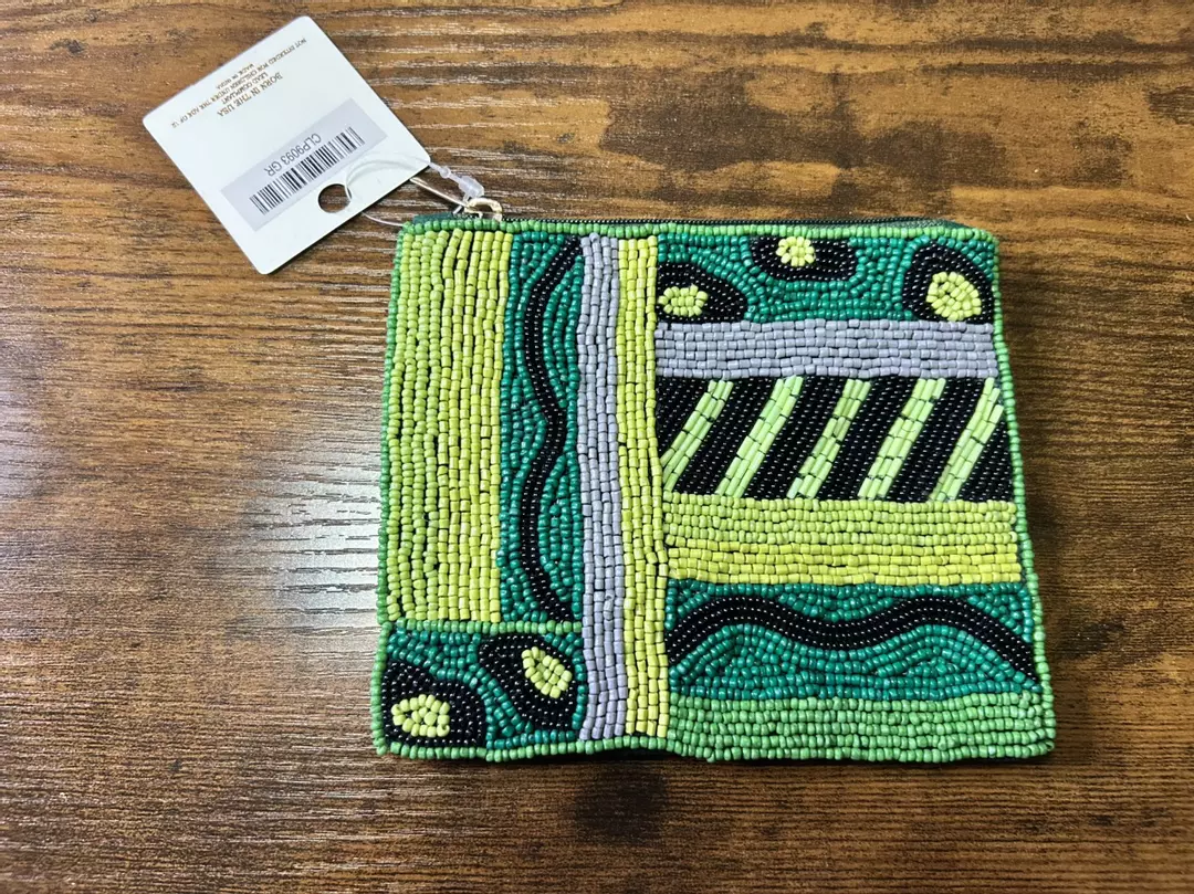 Hand beaded coin purse thumbnail