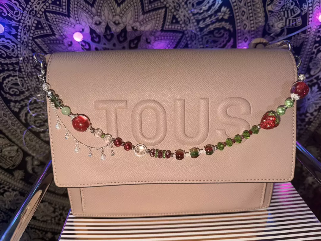 Green & red strawberry purse chain thumbnail