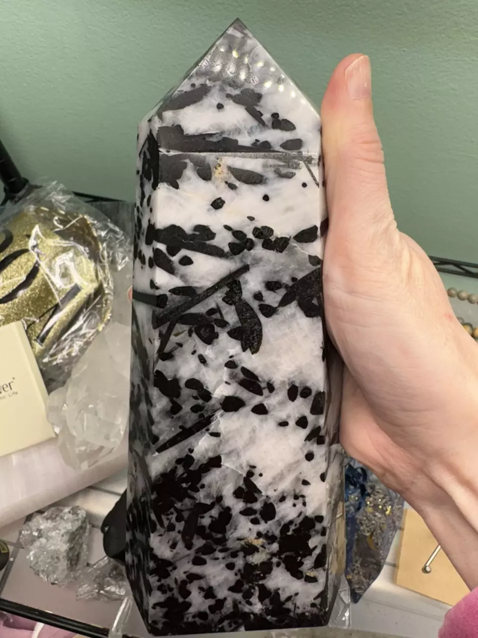 Chunky tourmaline in quartz tower thumbnail