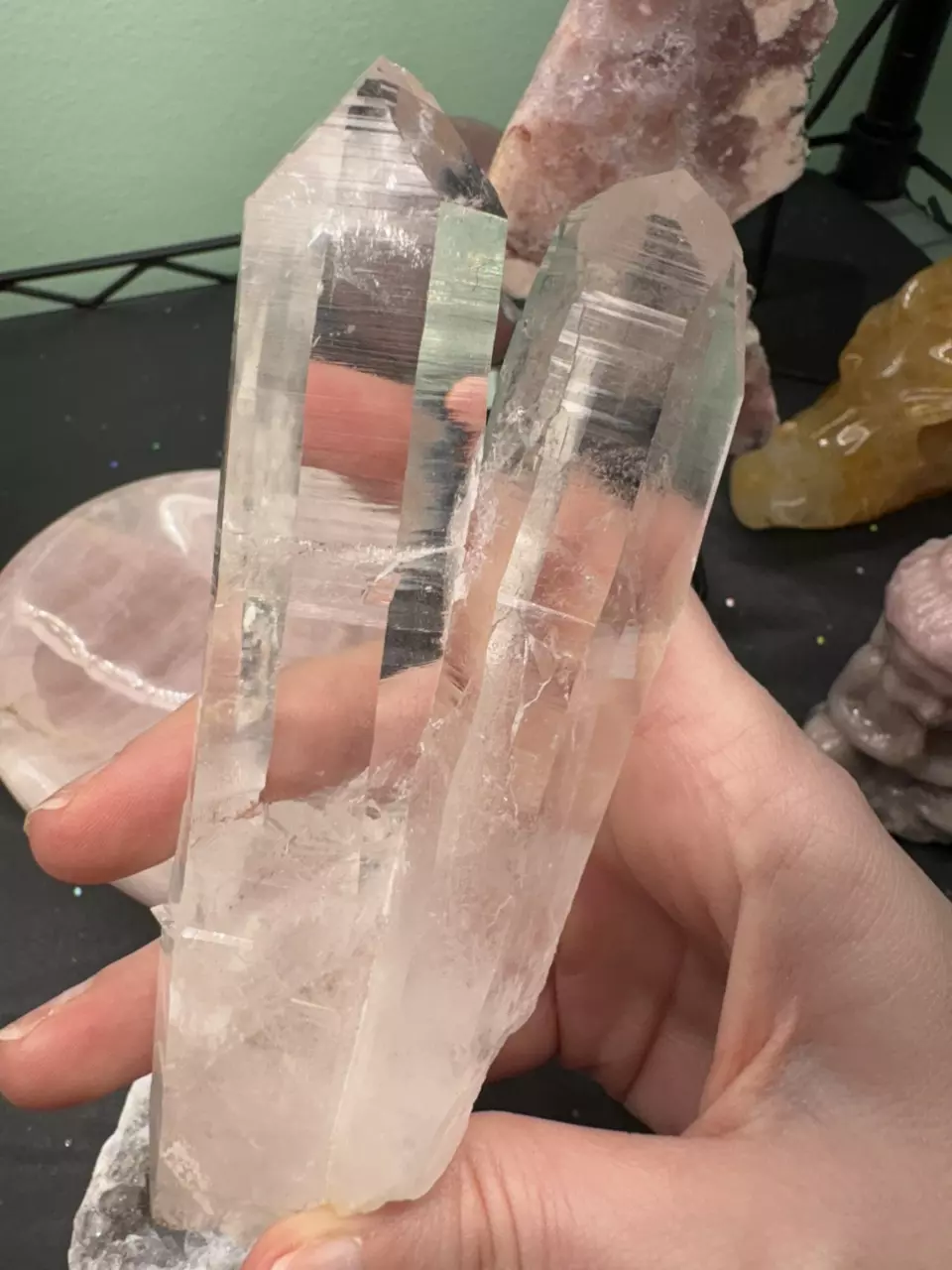 Twin lemurian quartz thumbnail