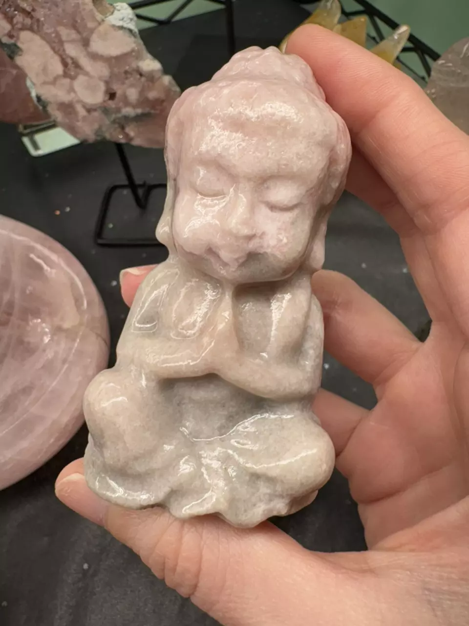 Pink opal buddha thumbnail