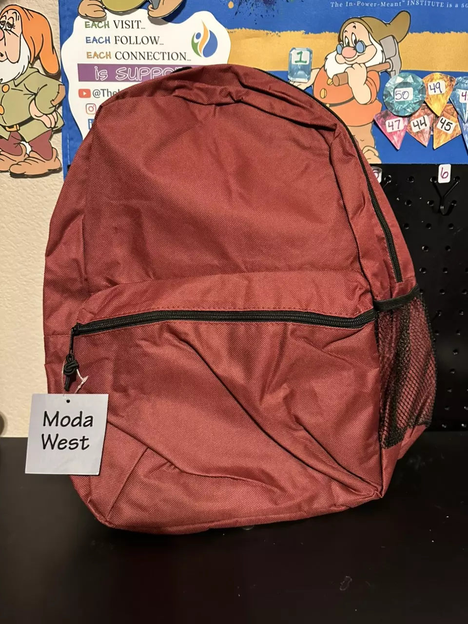 Maroon Moda West Full Size Backpack thumbnail