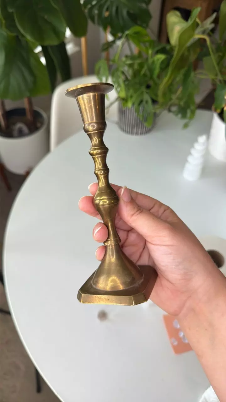 Brass candle holder / sphere stand - lm229 thumbnail