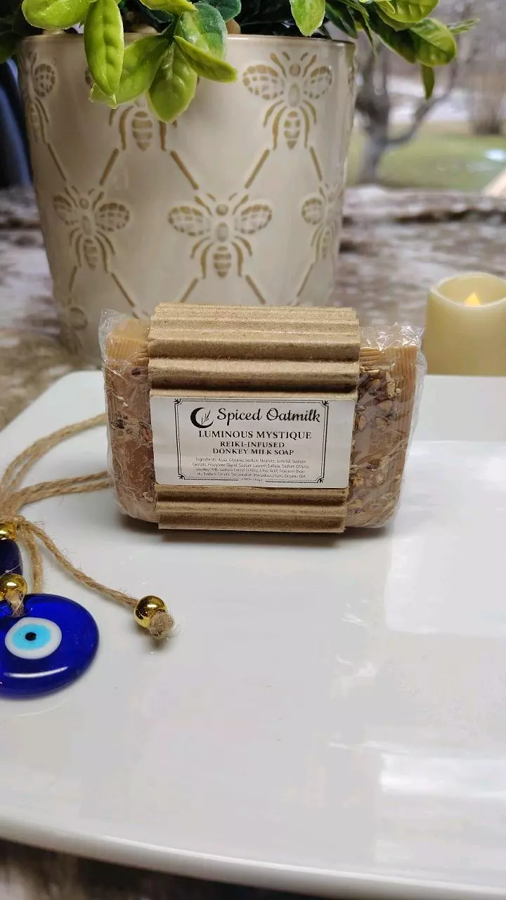 Spiced Oatmilk reiki infused donkey milk soap thumbnail