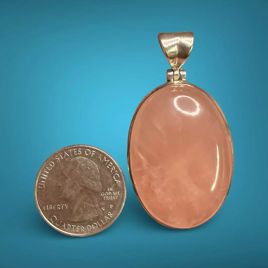 925 Sterling Rose Qtz Pendant thumbnail