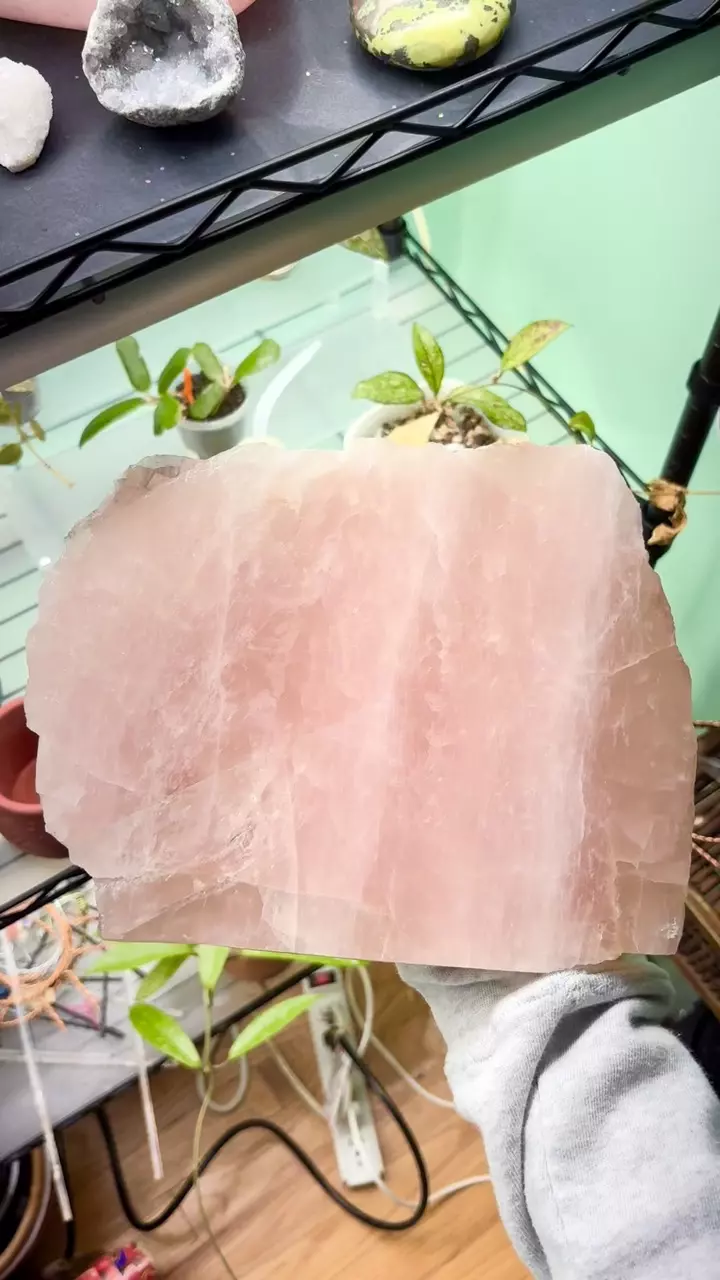 Large rose quartz slab thumbnail