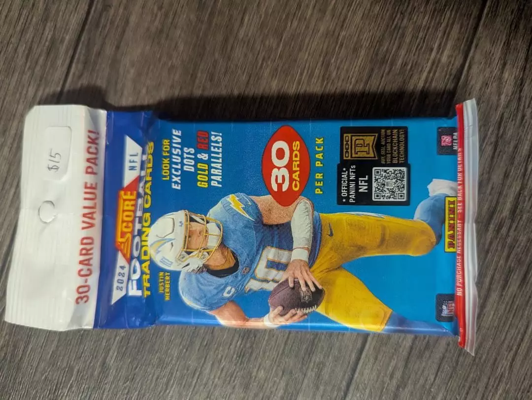 2024 score 30 card fat pack - drake maye and caleb williams rookie chase thumbnail