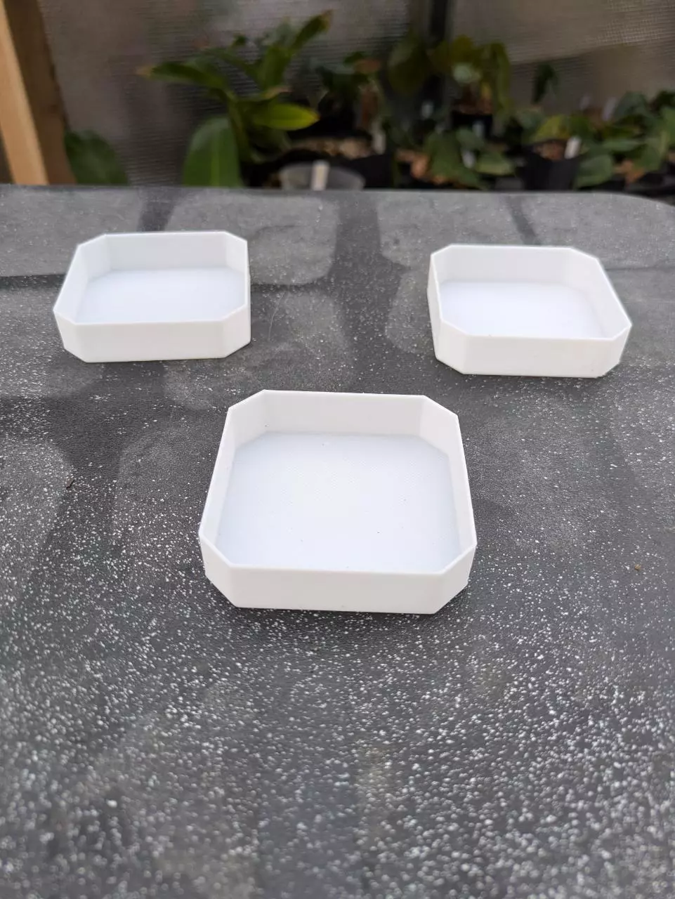 Set of 3 - small drip trays - white thumbnail