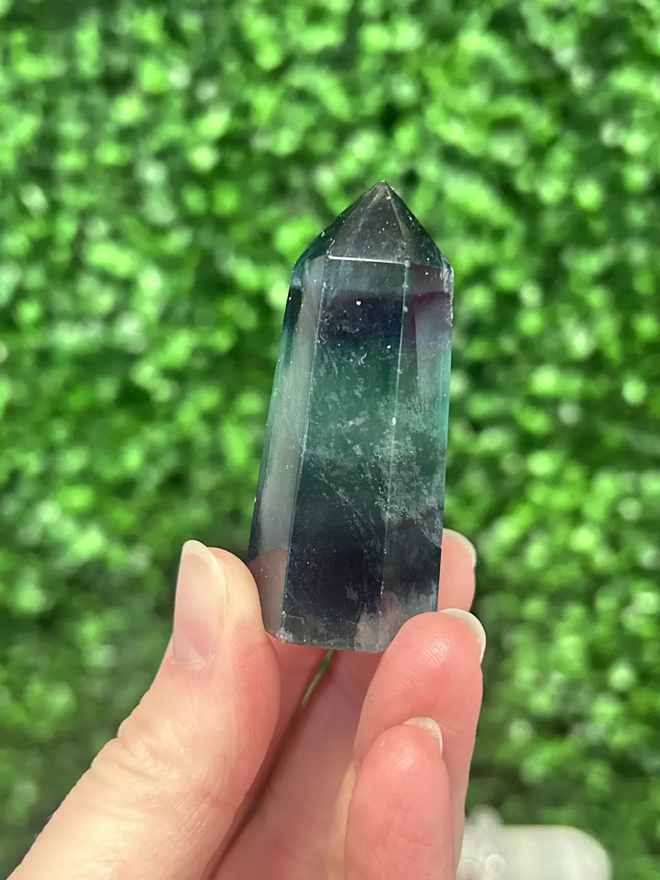 WAS $10//Rainbow Fluorite Mini Point A thumbnail