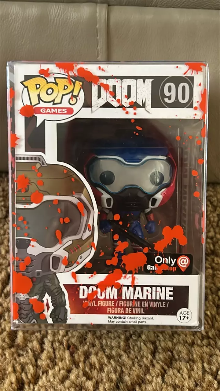 Funko POP! - Doom Marine 90 (GameStop Exclusive) w/ “Bloody” Protector thumbnail