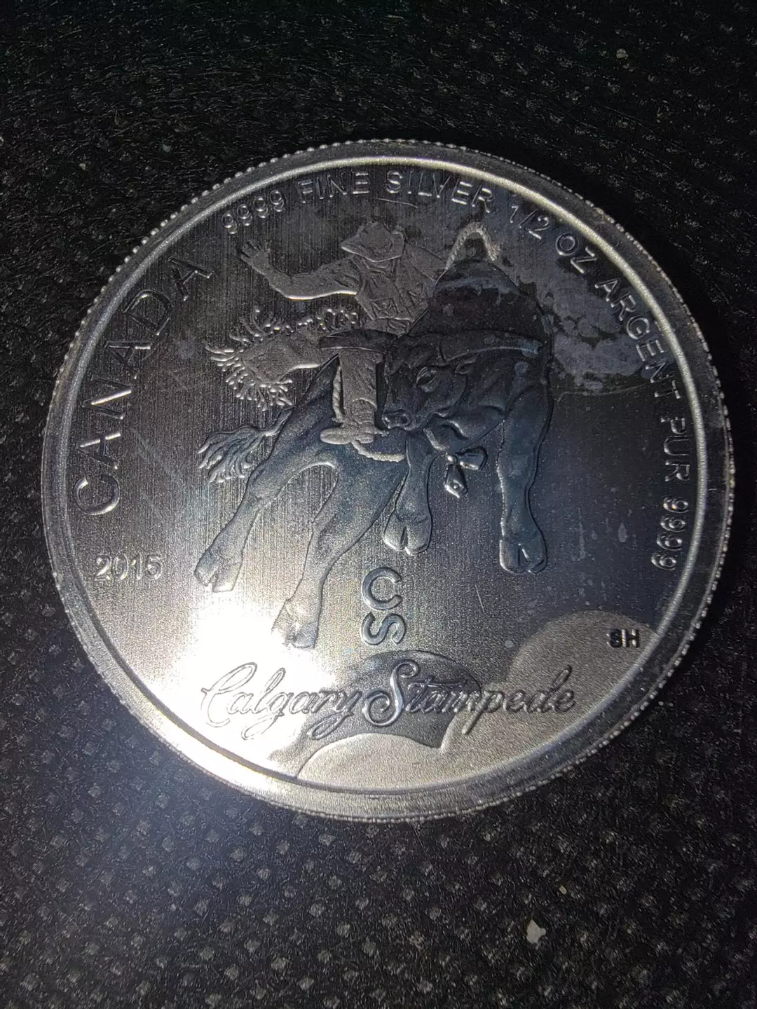 2015 Royal Canadian Mint 1/2 oz Calgary Stampede silver bullion coin. thumbnail