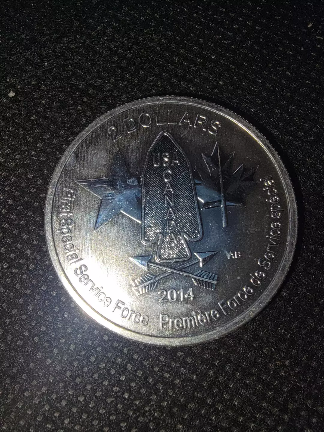 2014 Royal Canadian Mint 1/2 oz Silver $2 "Devil's Brigade" coin. thumbnail