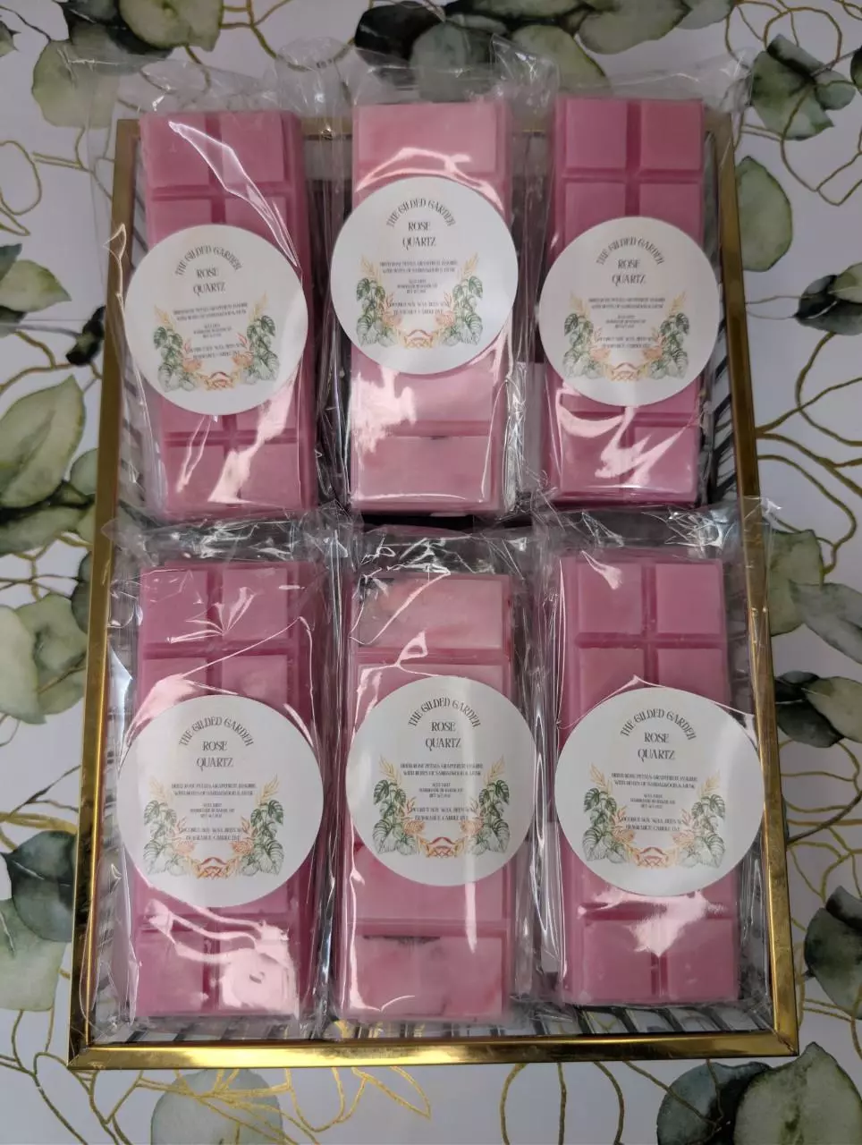 Rose Quartz wax melt snap bar thumbnail