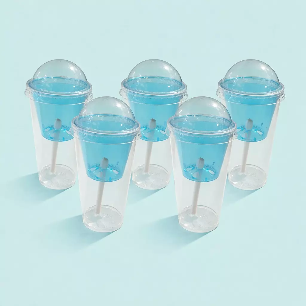 5 blue corm cups with lids thumbnail