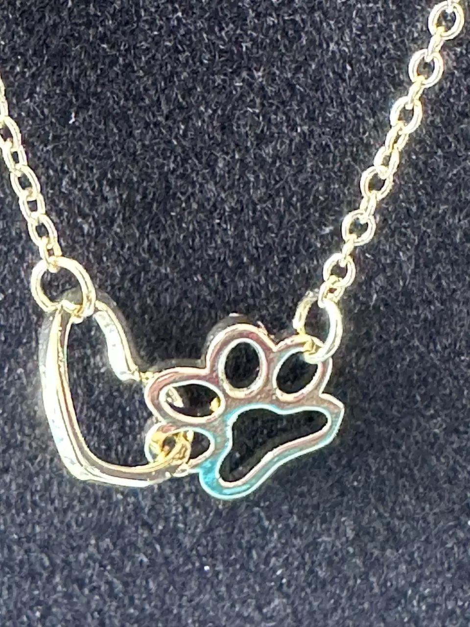 Paw Print and Heart Necklace thumbnail