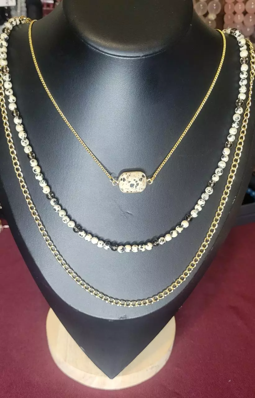Dalmatian Jasper Layered Necklace thumbnail