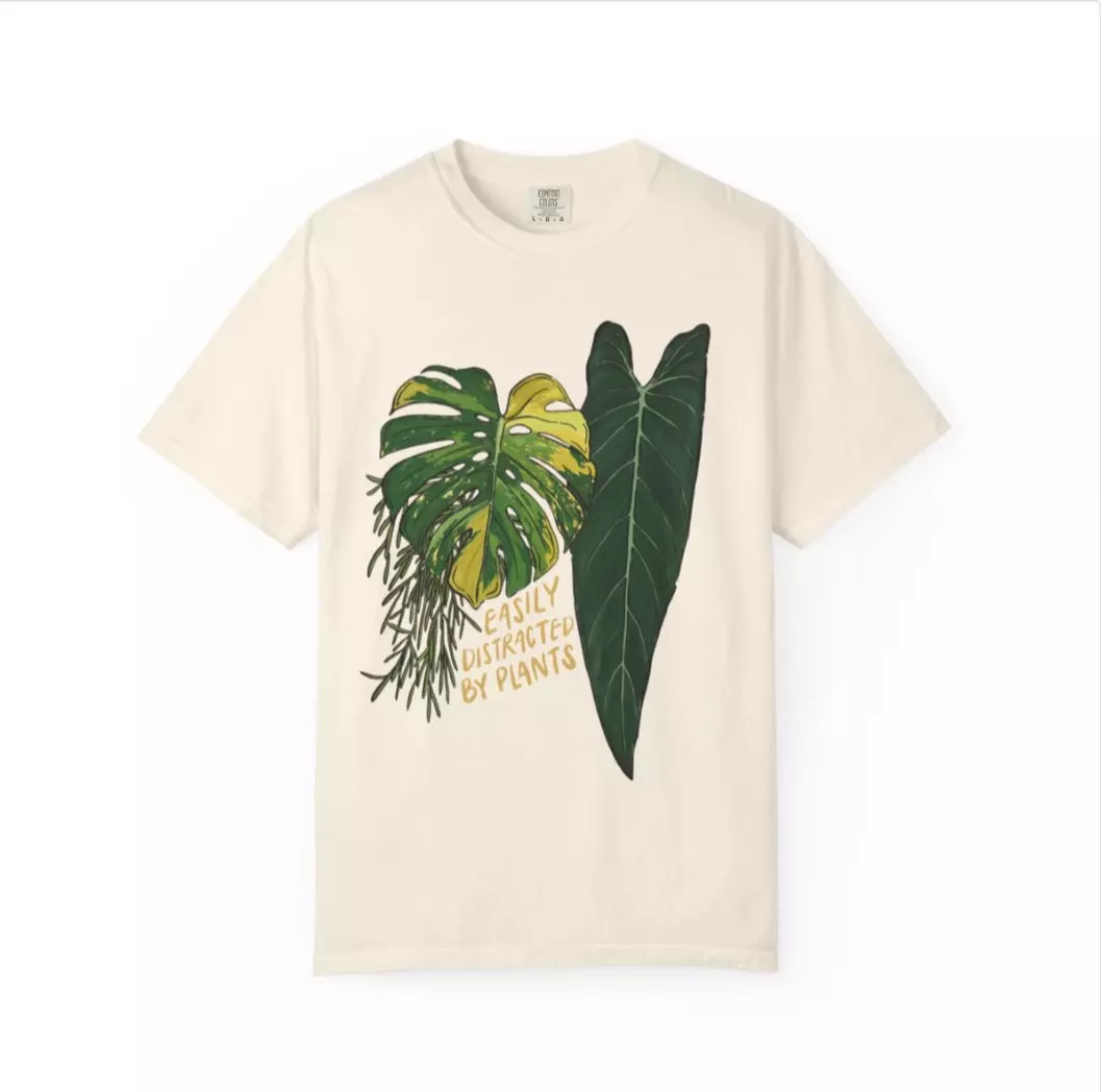 Easily Distracted By Plants Tee (closer version) thumbnail