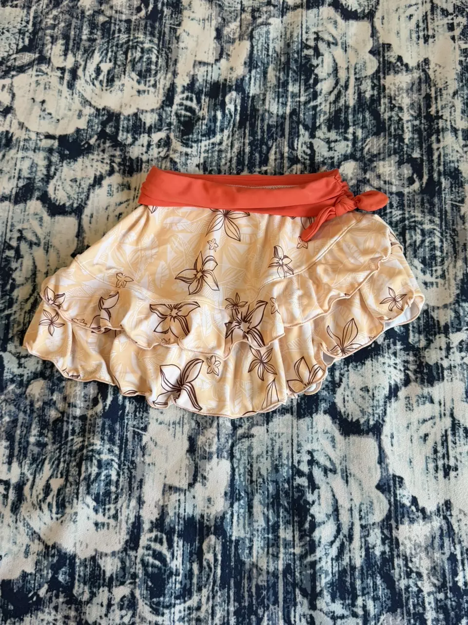 Disney Parks Moana Deluxe Floral Hawaiian Swimsuit  Skirt Cover Up Girls size 2Y thumbnail