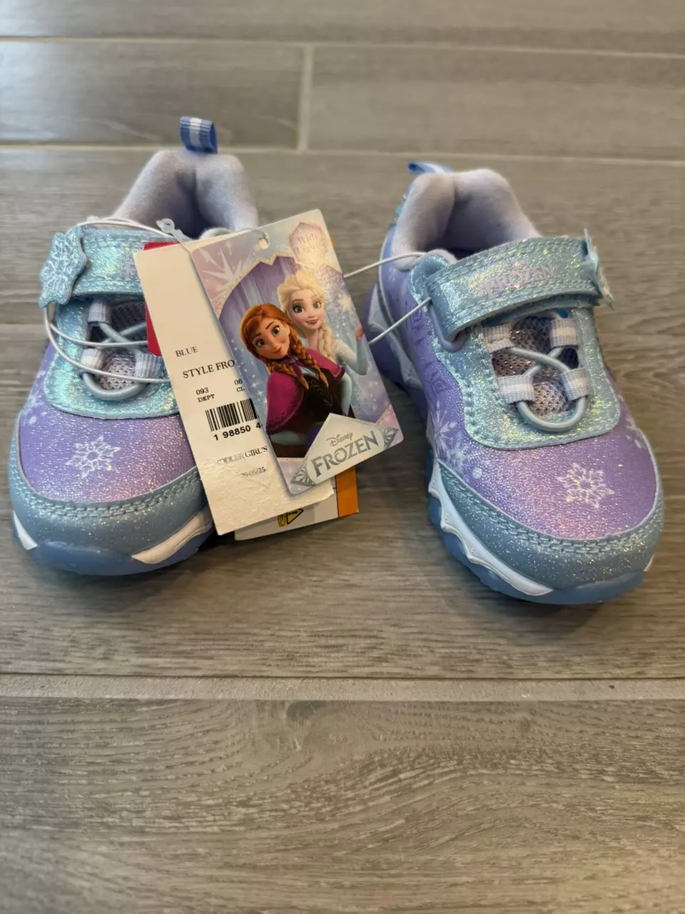 NWT Disney Frozen Elsa Anna Light Up Athletic Sneakers Shoes Toddler Girl Size 6 thumbnail