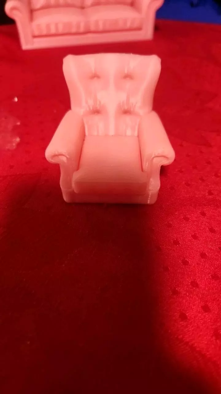 Pink Armchair 3D Printed thumbnail