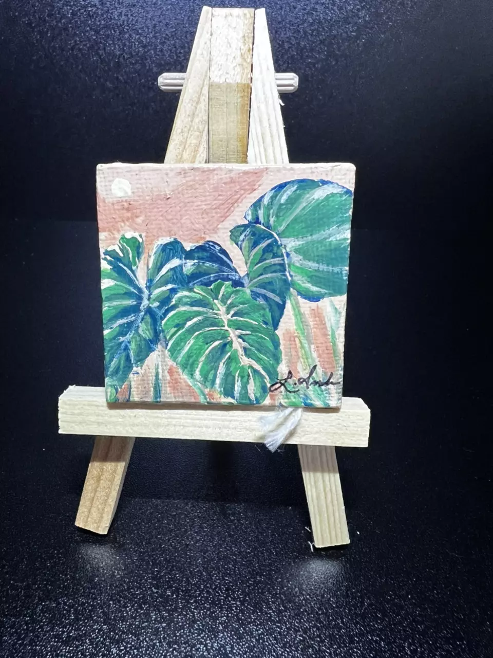 Acrylic painted leaves thumbnail