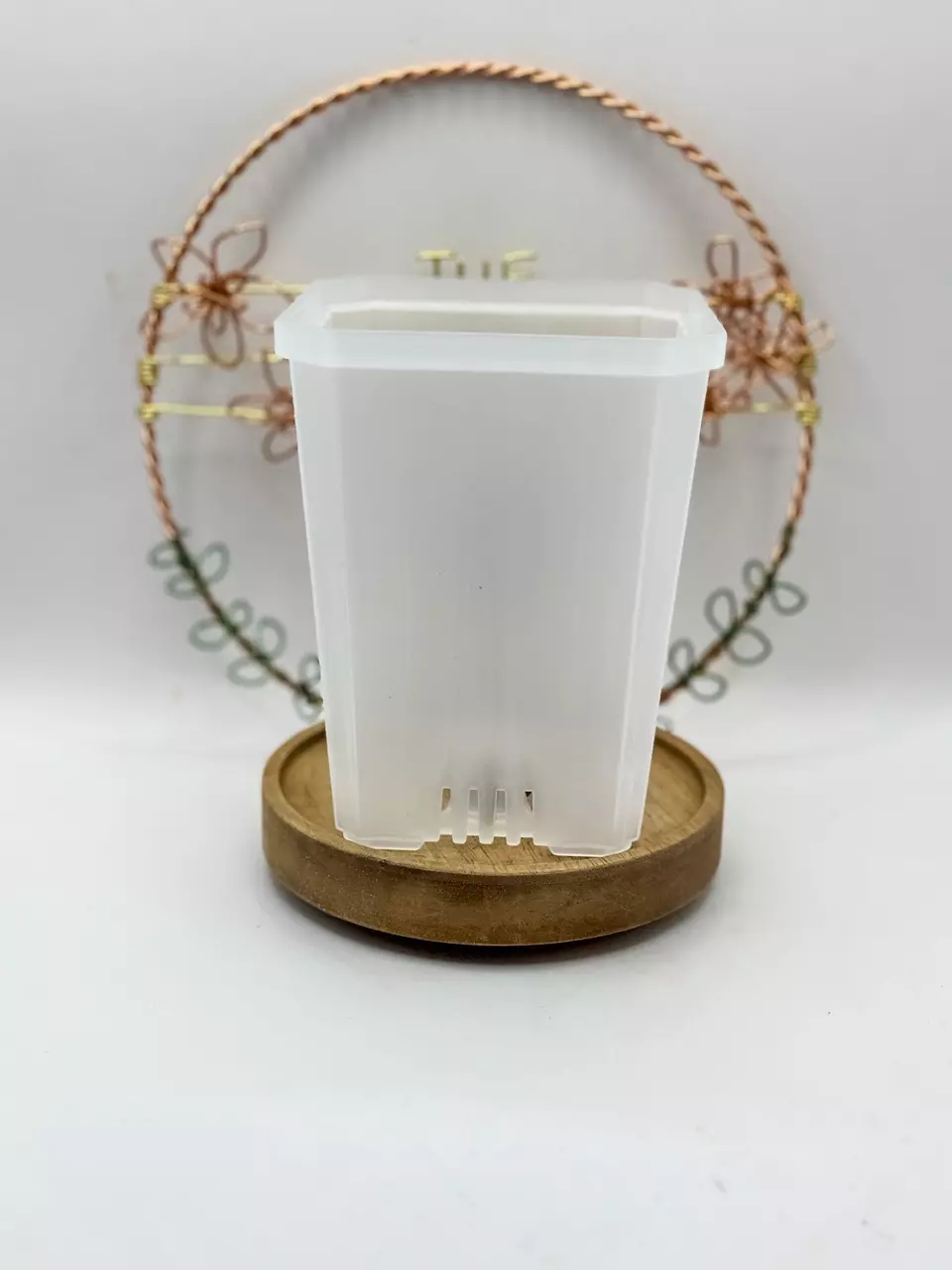 (set of 10) Tall Clear Opaque 4” Pot (~4” x 5”) thumbnail