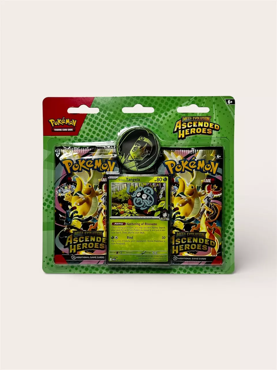Ascended Heroes Blister Pack- Erika's Tangela Promo & Coin thumbnail