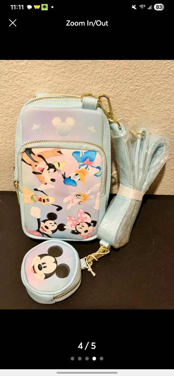 Loungefly mickey and friends crossbody thumbnail