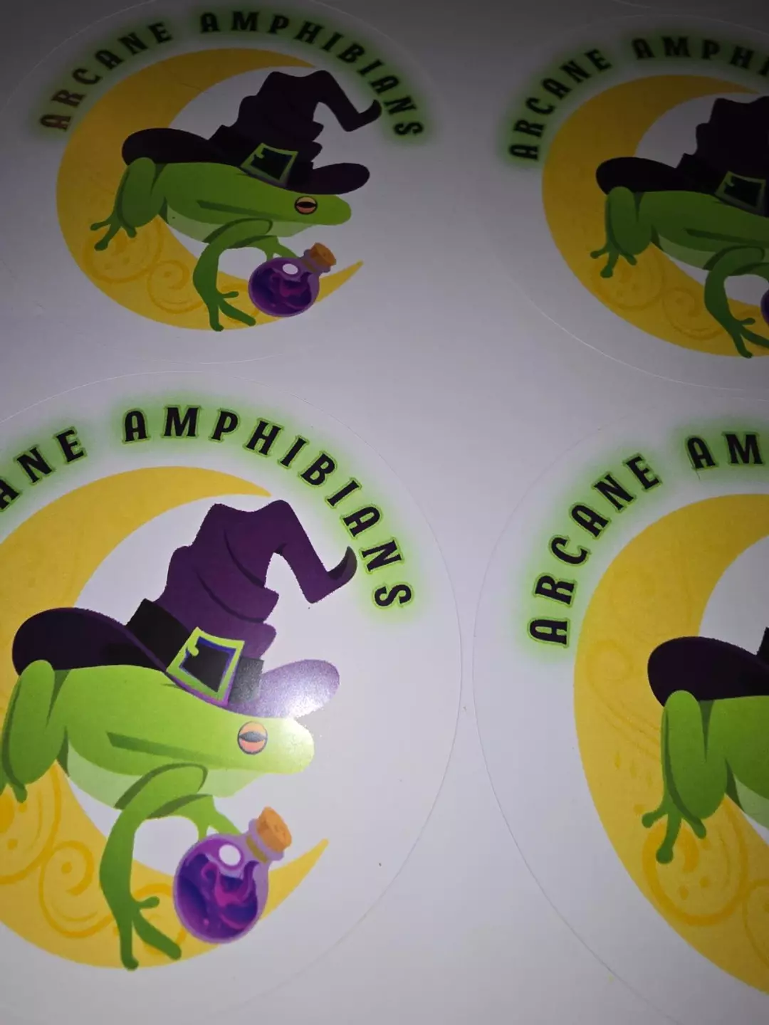 6 pack of Arcane Amphibians Stickers thumbnail